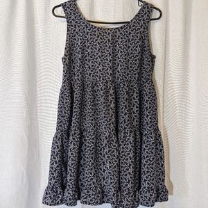 Blu Pepper Floral Blue Mini Dress or Long Shirt Sz M